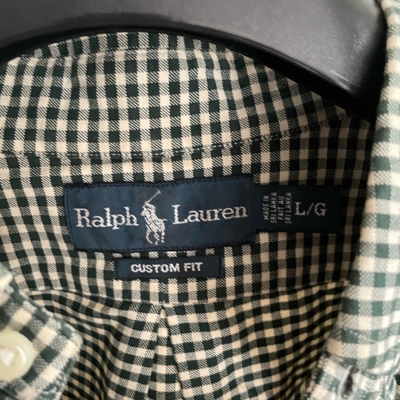 Polo Ralph Lauren green / white Oxford shirt - Picture 2 of 5